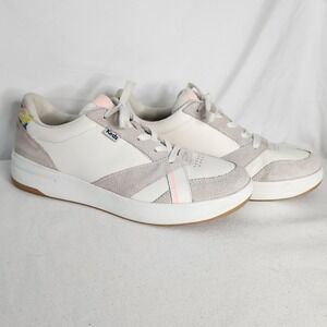 Keds Court Low Top Sneakers Leather Suede Accents Casual Shoes Size 9.5